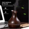 Wooden Air Humidifier & Essential Oil Diffuser – Aromatherapy Ultrasonic Humidifier for Home & Office