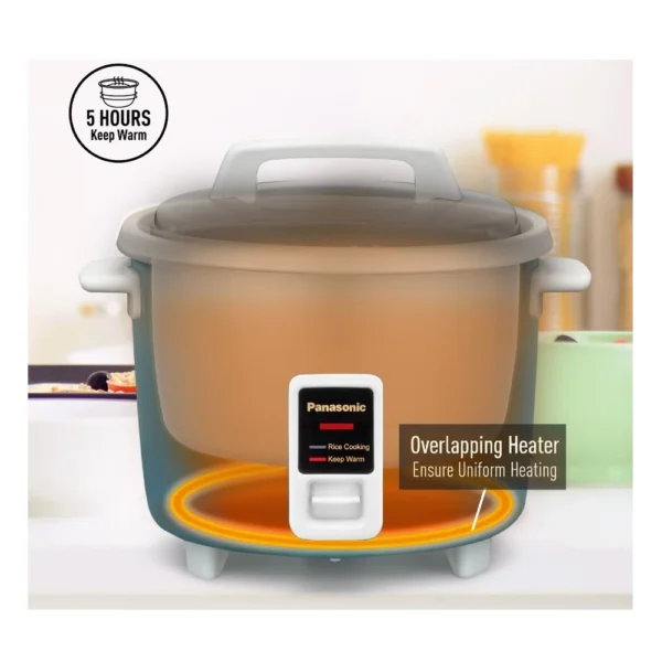 Panasonic SR-Y18GLSKN 1.8L Conventional Rice Cooker – Silver, 600W