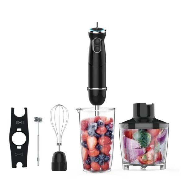 1000W Handheld Immersion Blender – 6-in-1 Multifunction Mixer with Stainless Steel Blade & Attachments