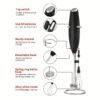 Compact 2-in-1 Handheld Milk Frother & Egg Whisk – Portable Battery-Powered Mini Blender with Stainless Steel Stand for Coffee