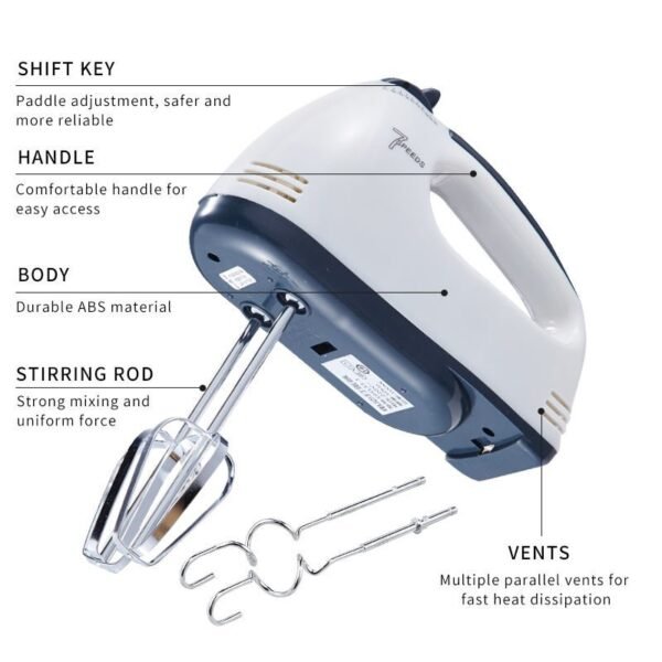 H67aa9431d09441d18db38b250c2a2959M.jpg 7-Speed Electric Hand Mixer with Whisk – Home Kitchen Egg Beater Handheld Blender