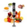 Professional Immersion Hand Blender – Electric Stick Blender with Push Button for Home & Commercial Kitchen Use