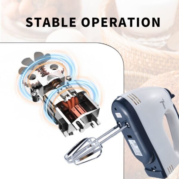 Hbf9e1f6e69d14116bdba0ecdc0997af2J.jpg 7-Speed Electric Hand Mixer with Whisk – Home Kitchen Egg Beater Handheld Blender