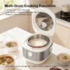 Smart Multifunctional Electric Rice Cooker – Low Sugar Healthy Cooking with Non-Stick Inner Pot