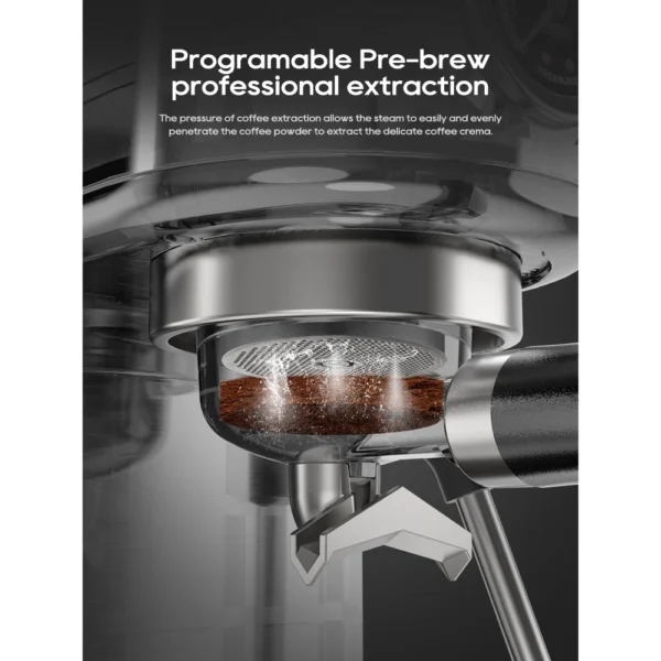 HiBREW H10B 20Bar Semi-Automatic Espresso Machine – Temperature Adjustable Slim Coffee Maker for Hot & Cold Drinks