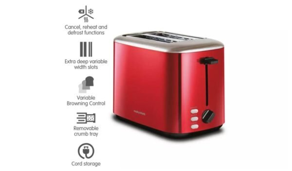 Morphy Richards Equip 2-Slice Toaster – Red, Model 222066