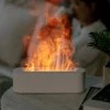 RGB Flame Aroma Diffuser Humidifier USB Desktop Simulation Light Aromatherapy Purifier Air for Bedroom With 7 Colors