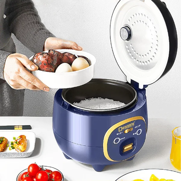 sg-11134201-7rdwa-lxwc0rf9cpxk96.webp DESSINI Italy 1.8L Electric Rice Cooker – Non-Stick Aluminium Inner Pot with Steamer
