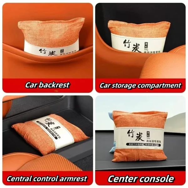 Car Bamboo Charcoal Bag – Remove Formaldehyde, Odor, and Bacteria for Fresh Car Air